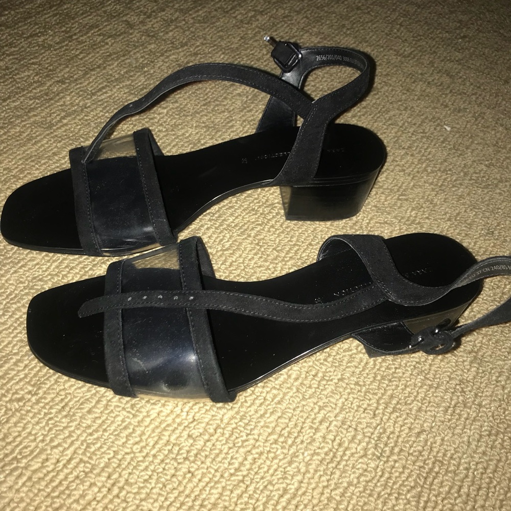 Black Zara Sandals w Perspex Strap